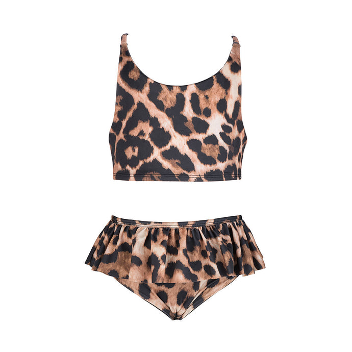 'Emme' Frilly Bikini Set Leopard - The Firefly Collection