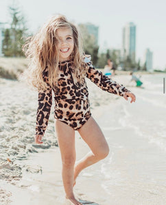 'Whitney' Long Sleeve One Piece Leopard - The Firefly Collection